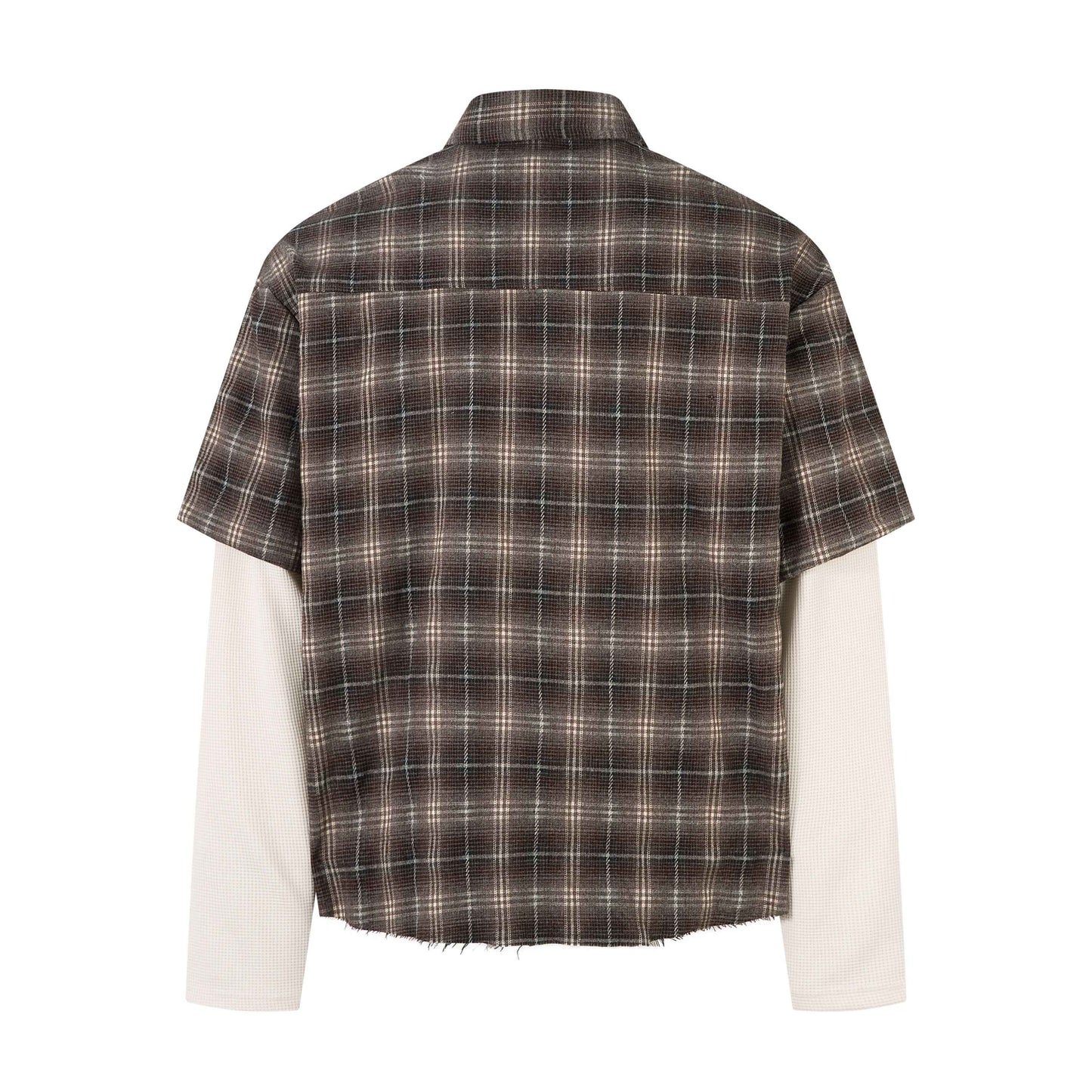 Vintage Plaid Contrast | Layered Sweatshirt