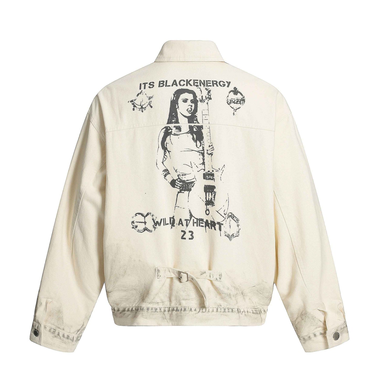 Distressed Washed Graphic | Street Jacket