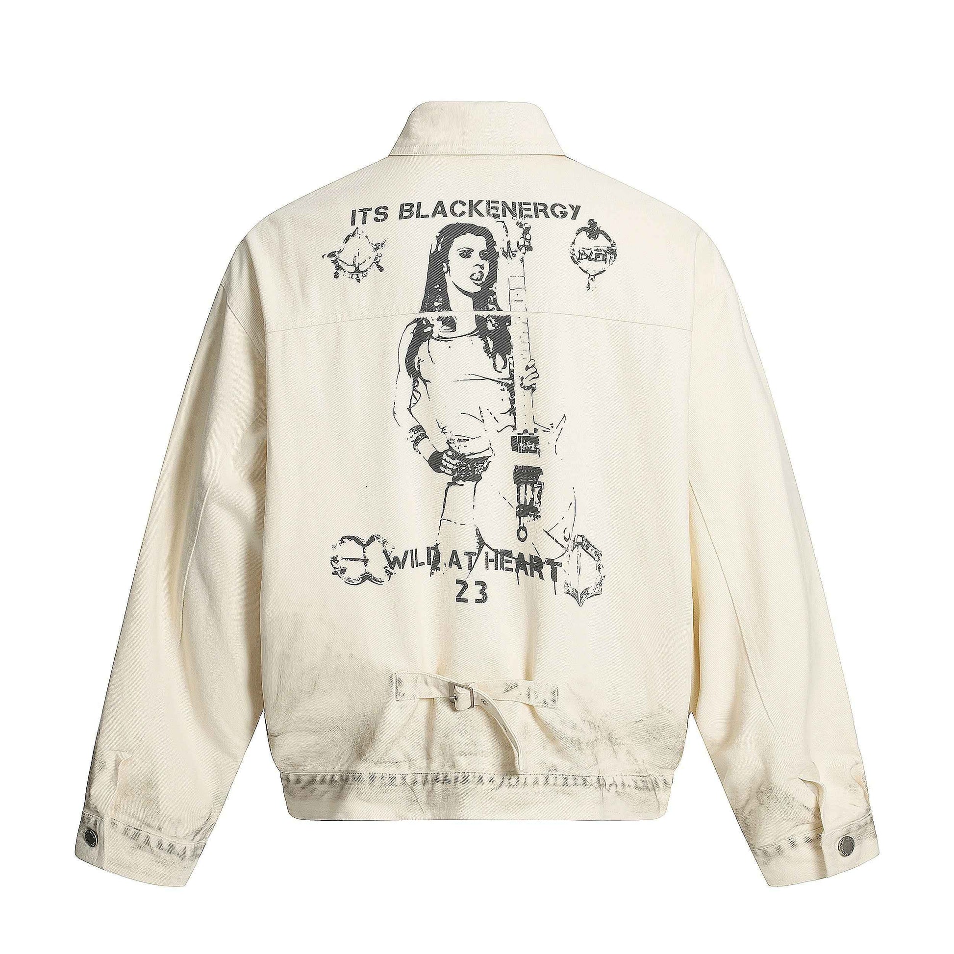 Distressed Washed Graphic | Street Jacket
