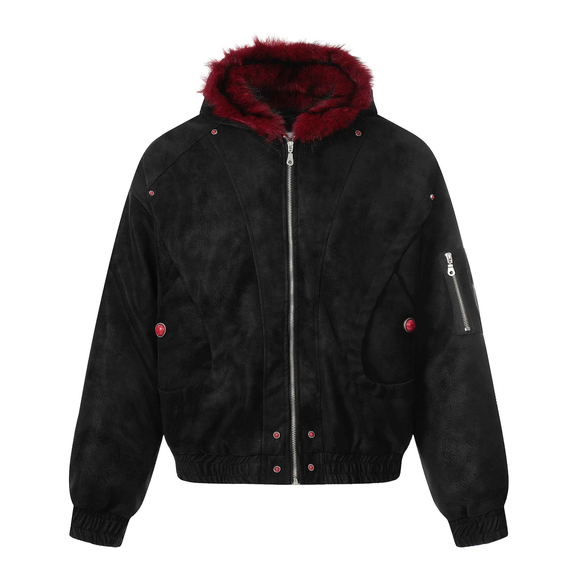 Dark Contrast | Hooded Winter Jacket