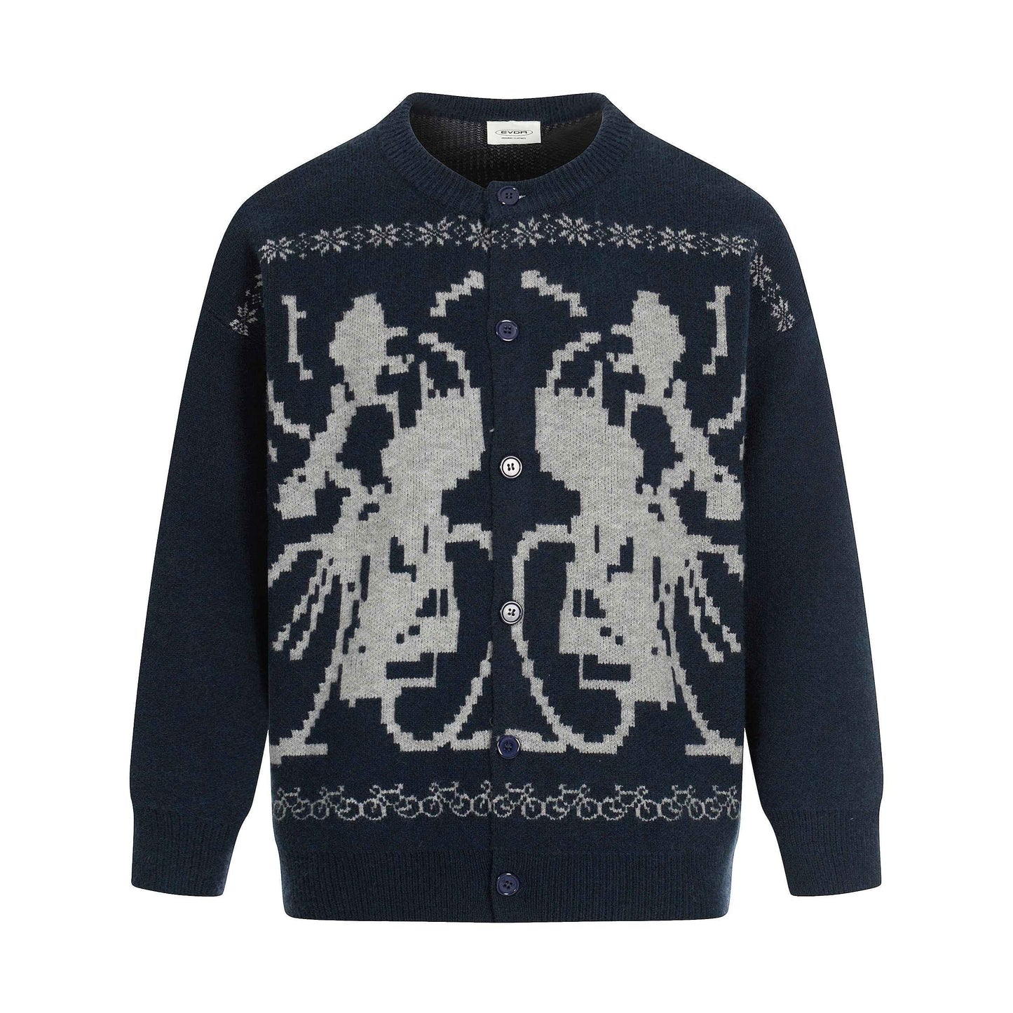 Cyclist Graphic | Knit Retro Cardigan
