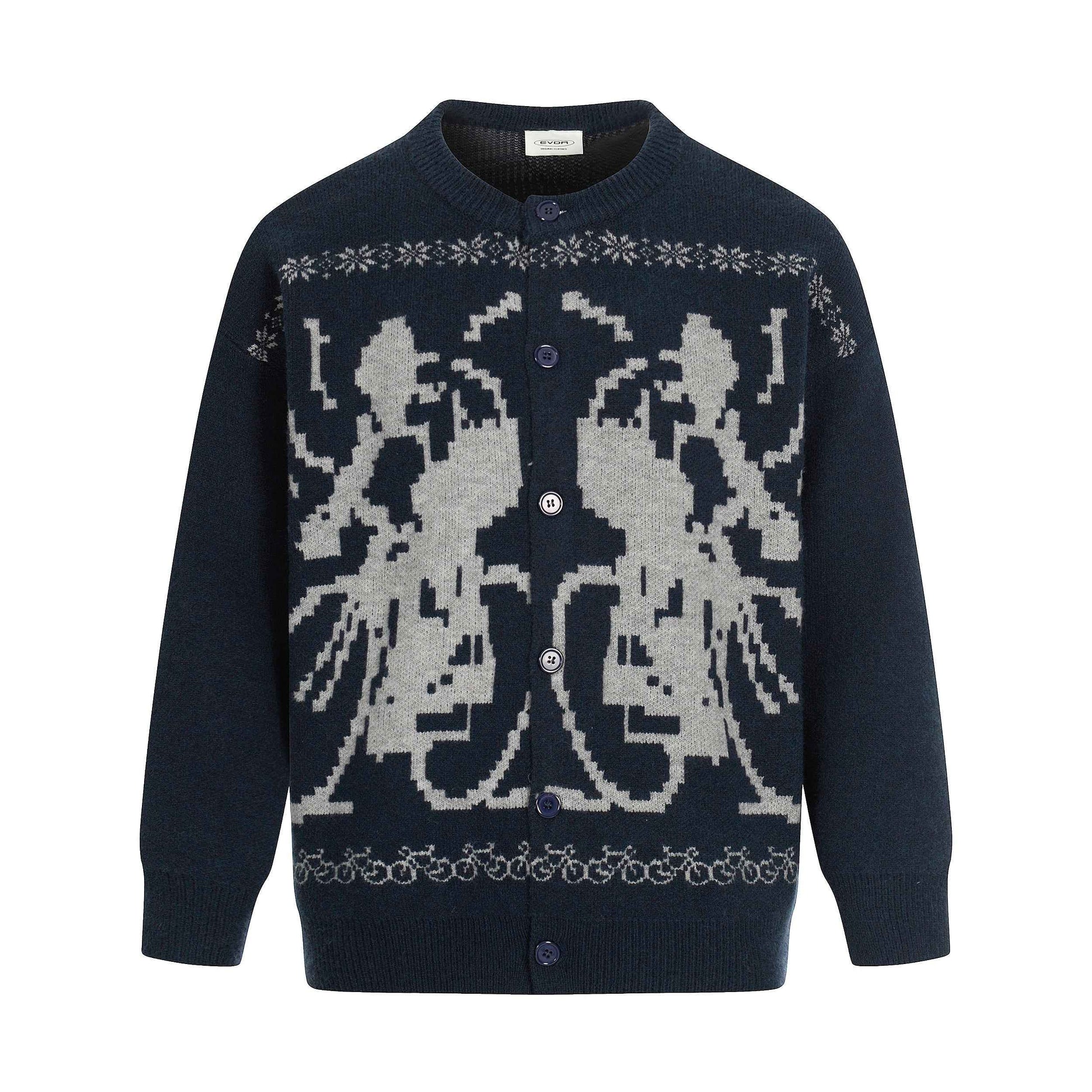 Cyclist Graphic | Knit Retro Cardigan
