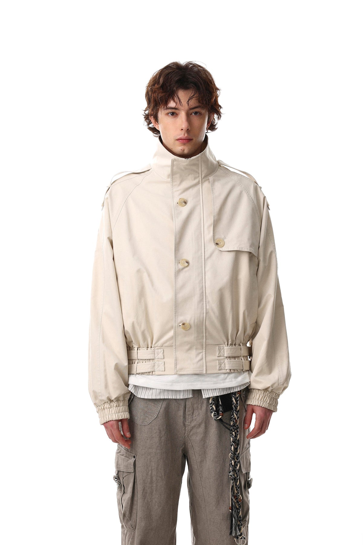 Strapline High-Neck Utility Jacket