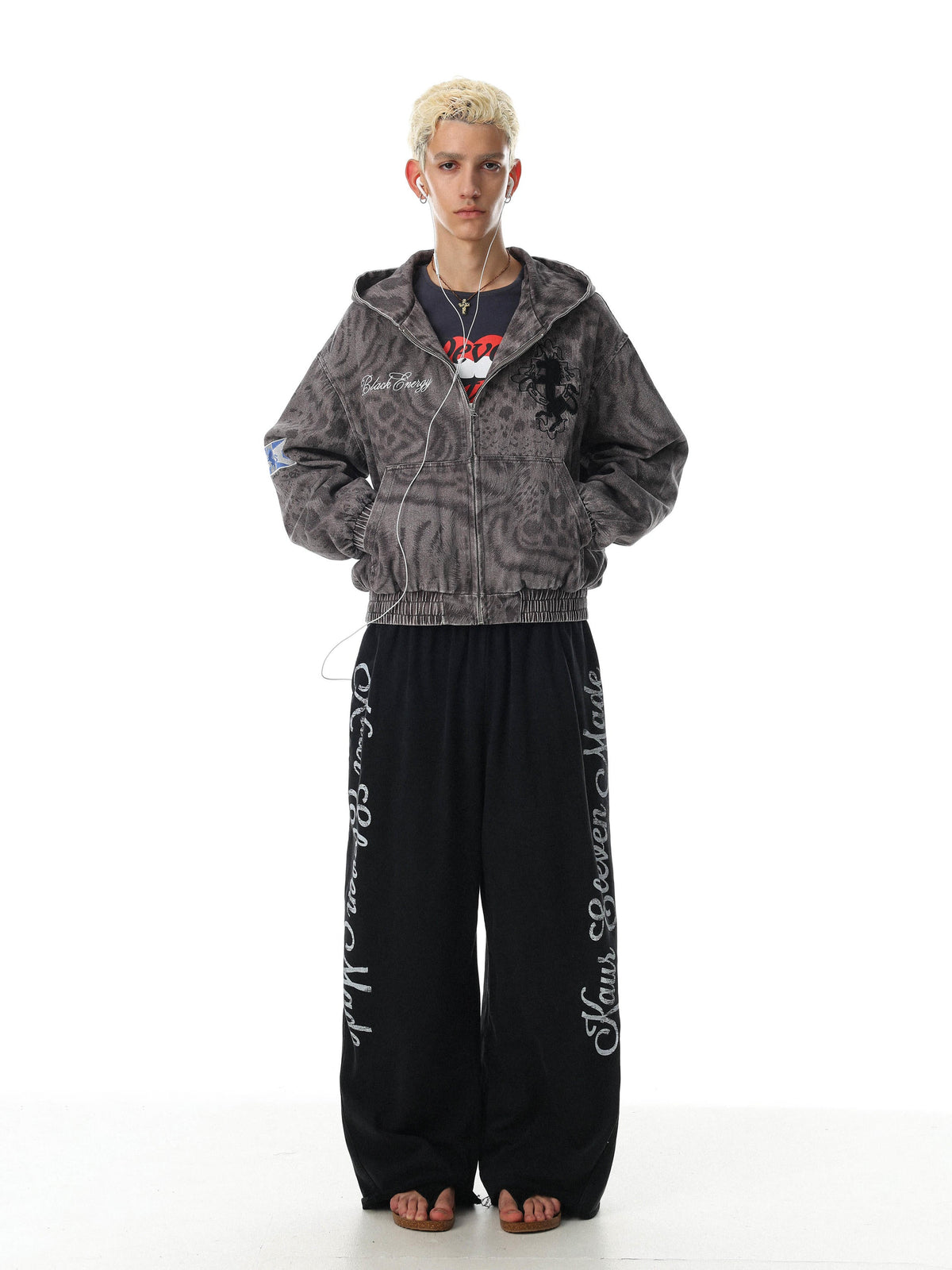 Vortex Acid-Wash Zip Hoodie