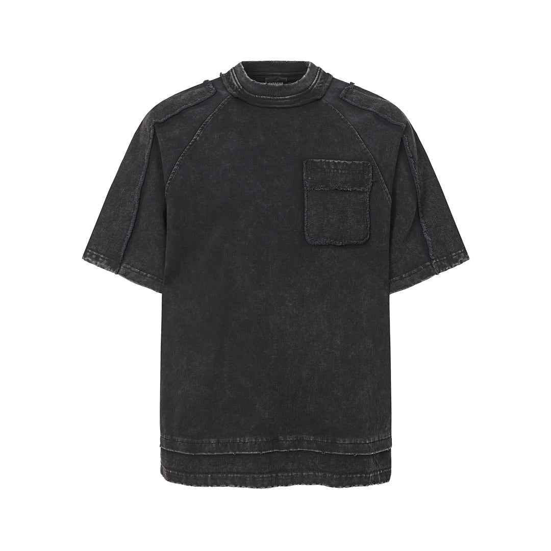 Exposed Seam Washed T Shirt