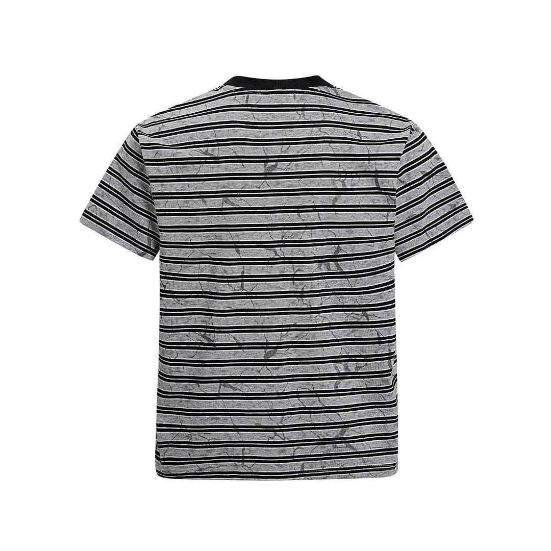 Grunge Striped Distressed Graphic T-Shirt