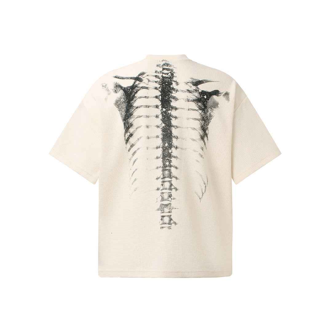 X-Ray Skeleton Graphic Waffle T-Shirt