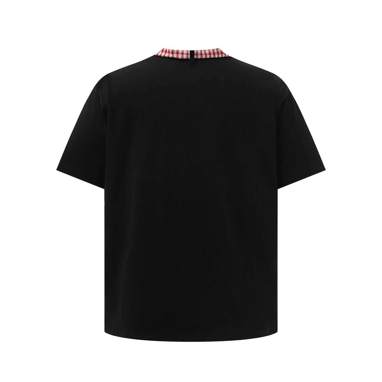 Street Plaid Tie Short Sleeve T-Shirt
