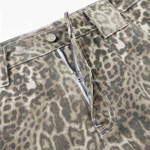 Vintage Leopard Cargo Shorts