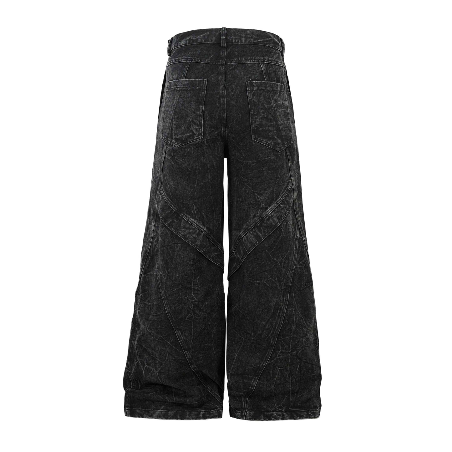 High Street Functional Structured Design Tie-Dye Baggy Jeans