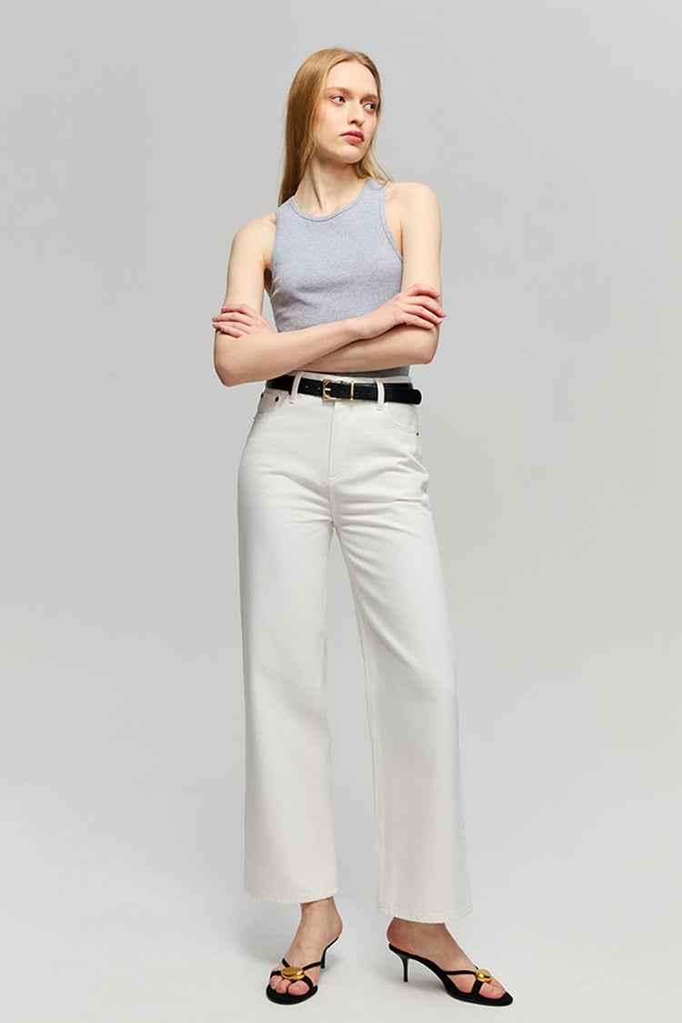 The Cityer Crop Wide Jeans HJ009