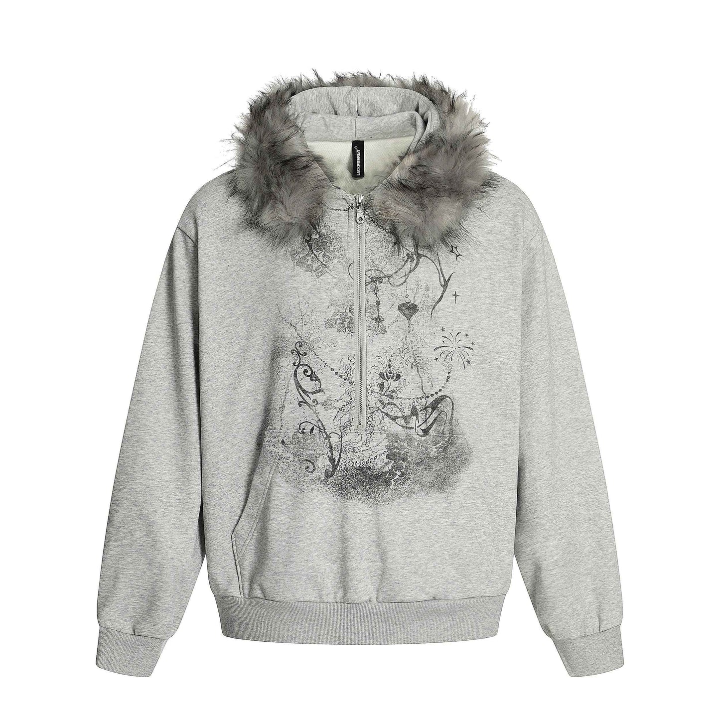 Gothic Fur Collar | Zip Up Hoodie