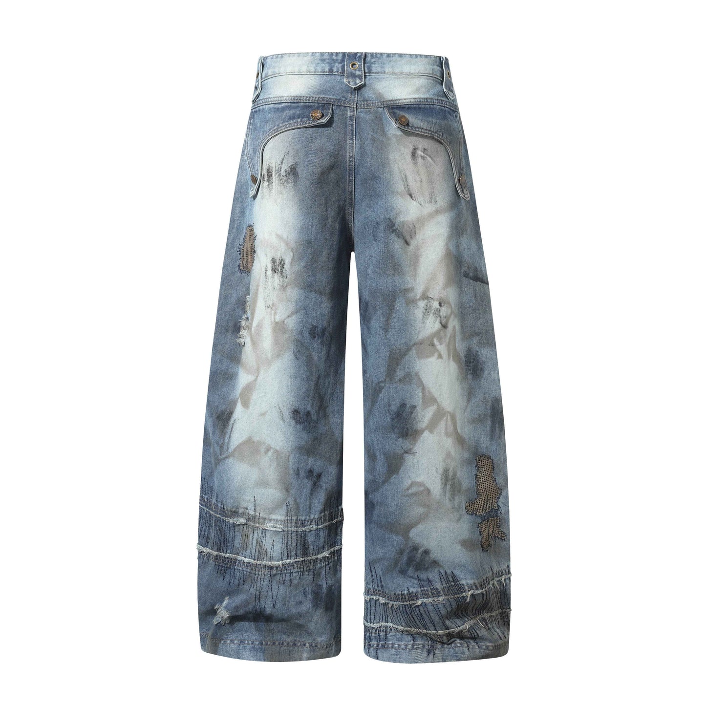 RO Style Washed Barrel Jeans