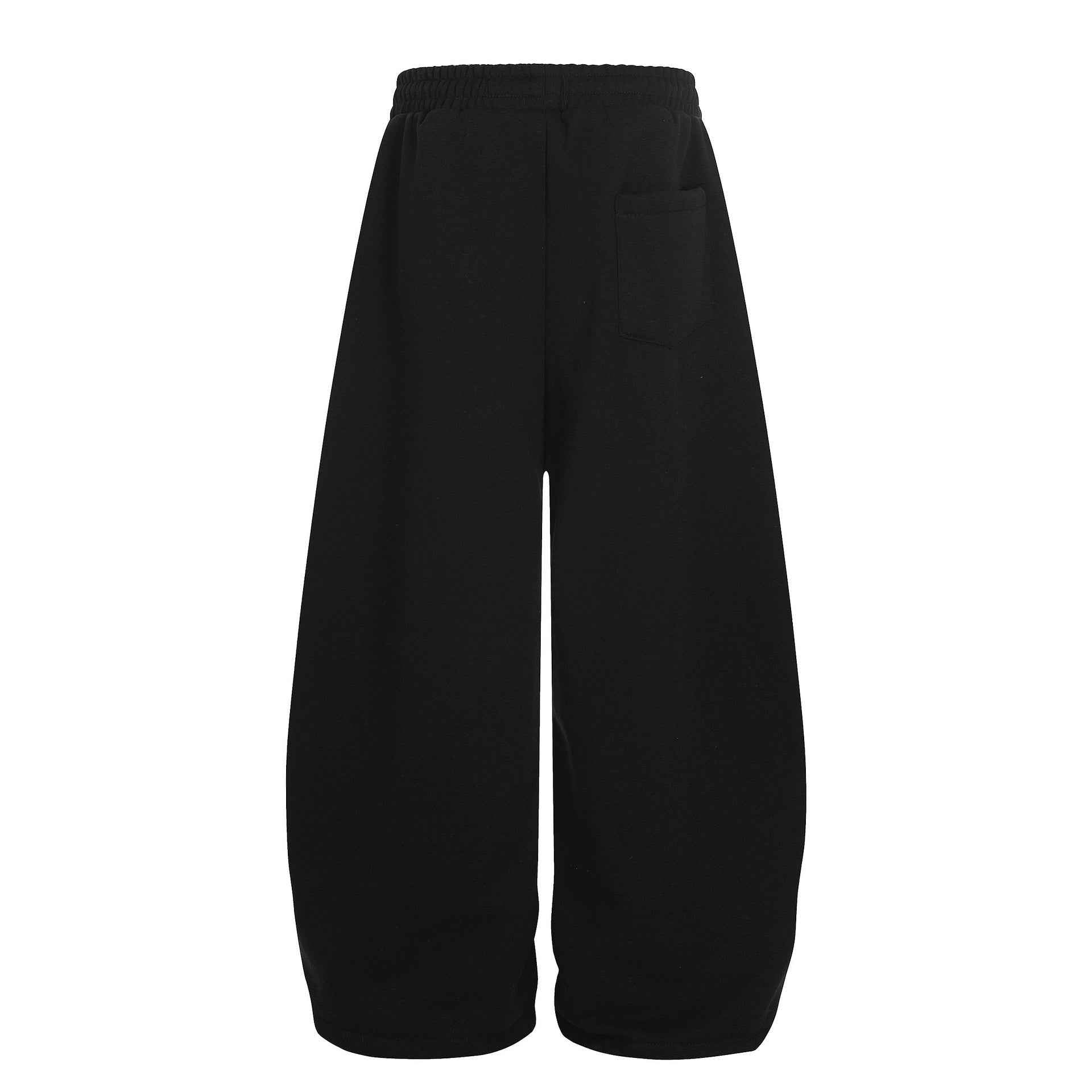 Retro Contrast Panel Drawstring Sweatpants