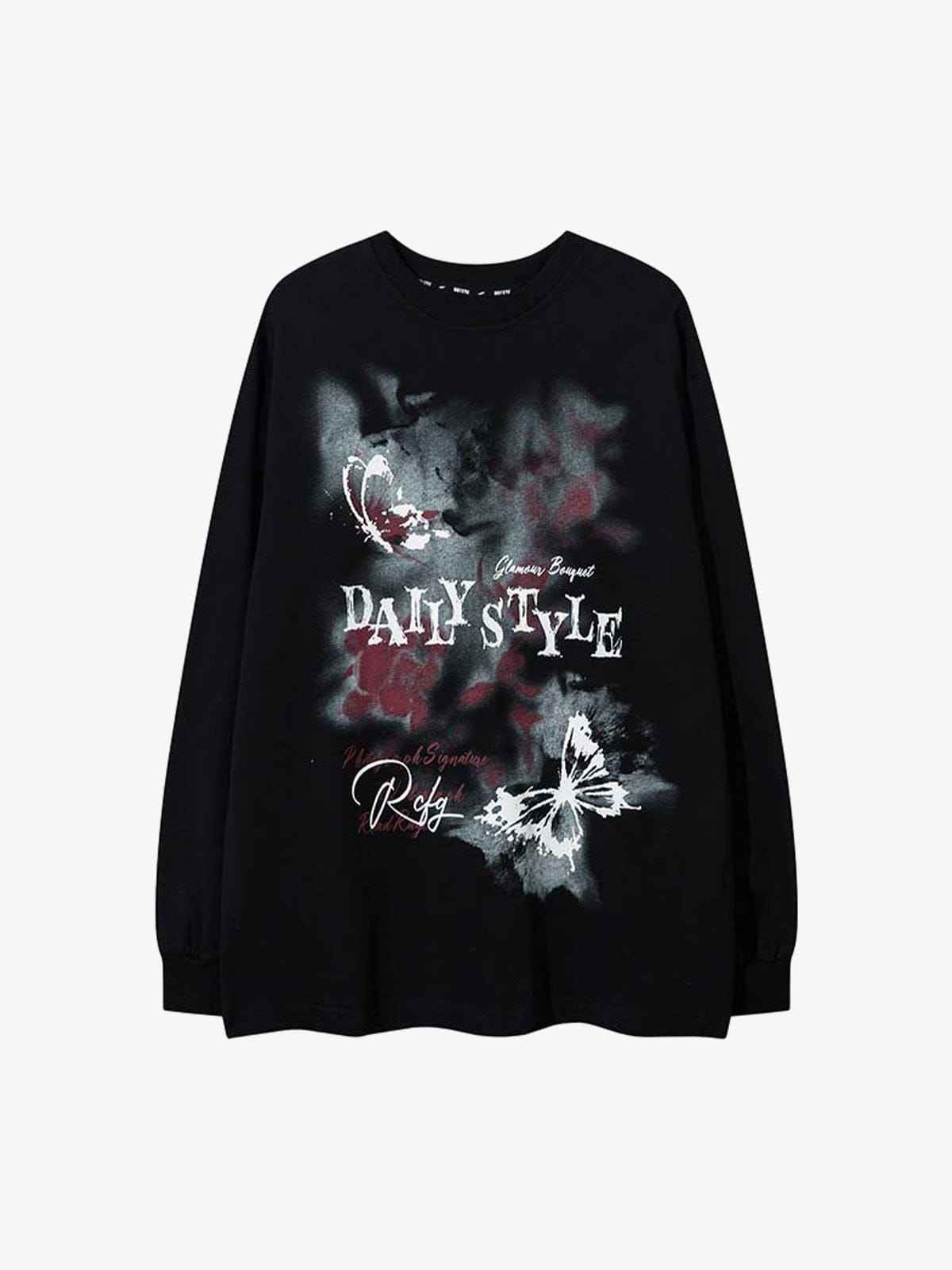 Long Sleeve Butterfly Script