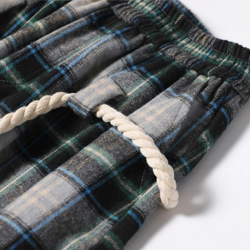 The Nomad Plaid Wide-Legs Pants