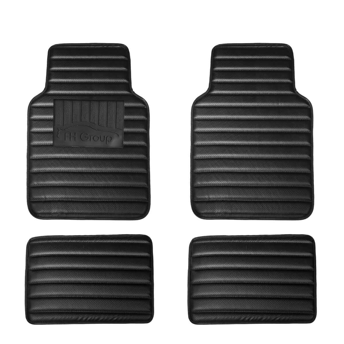 4-Piece Set: Heavy Duty Non-Slip Faux Leather Floor Mats