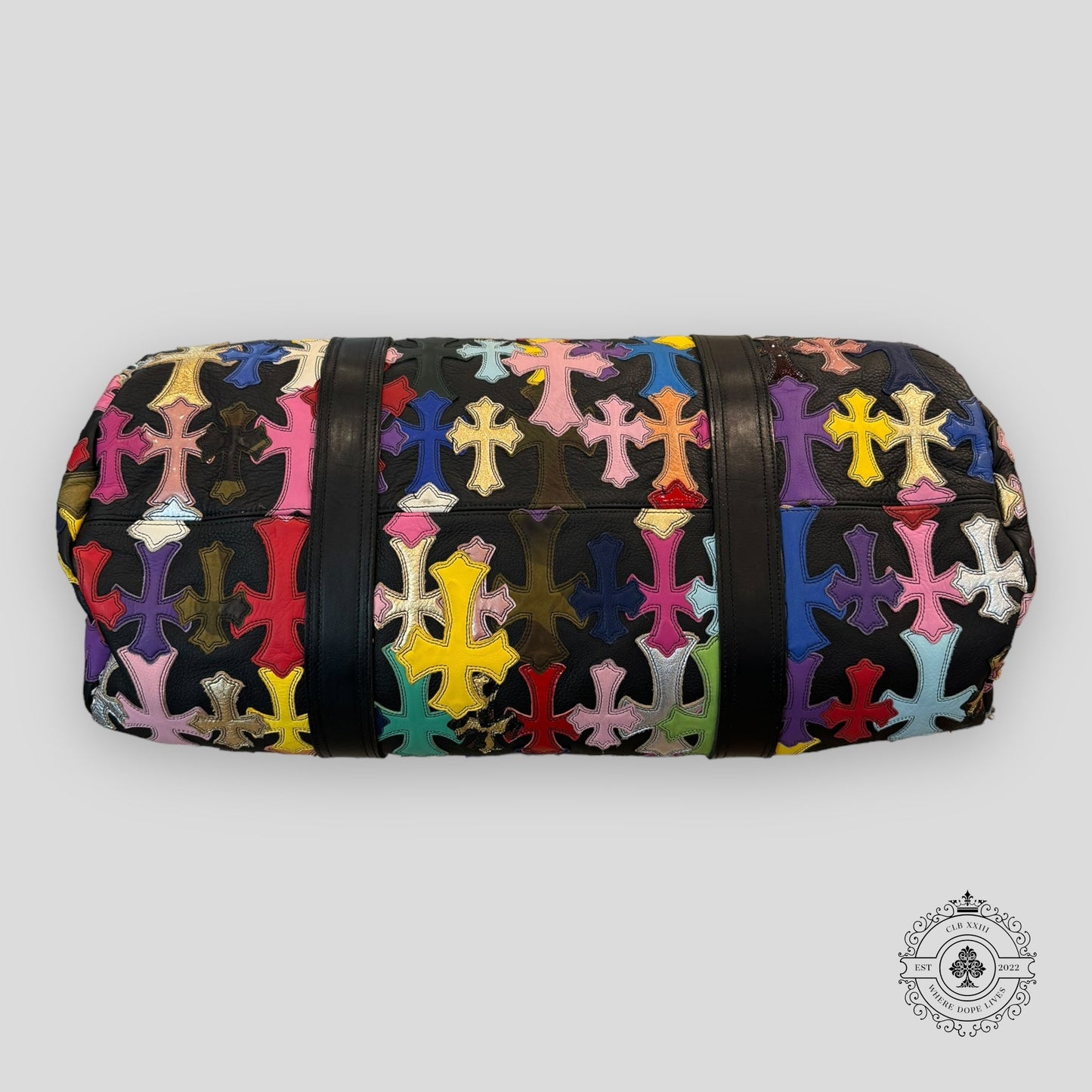 Chrome Hearts Multicolor Cross Patch Duffle Bag