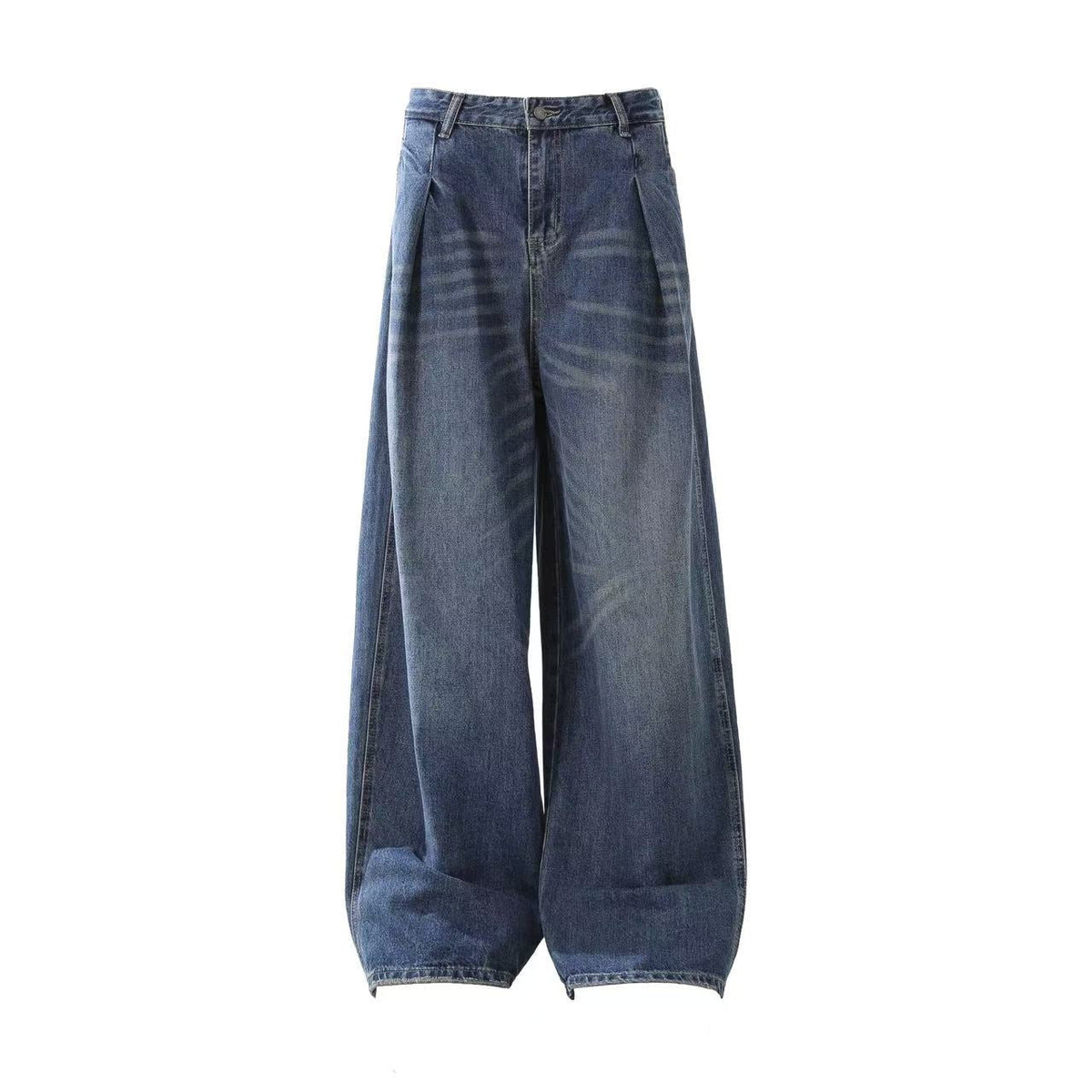 Washed Wide-Leg Baggy Jeans