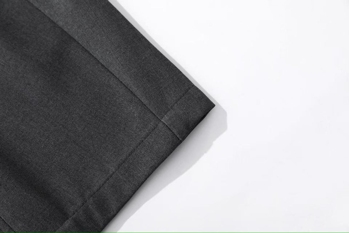 Deconstructed Wide-Leg Baggy Suit Pants