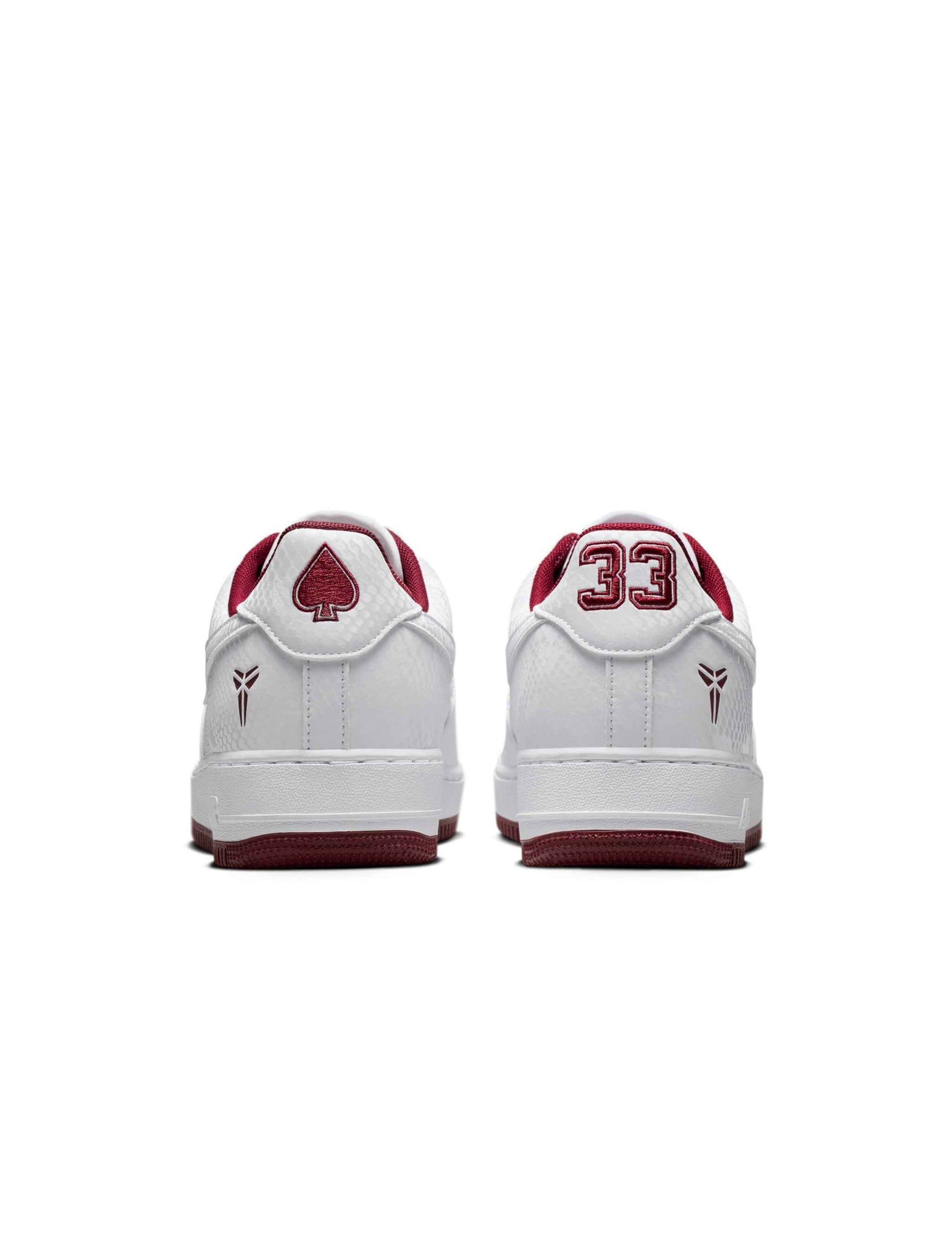 Nike Mens Kobe Air Force 1 Low - White/Team Red