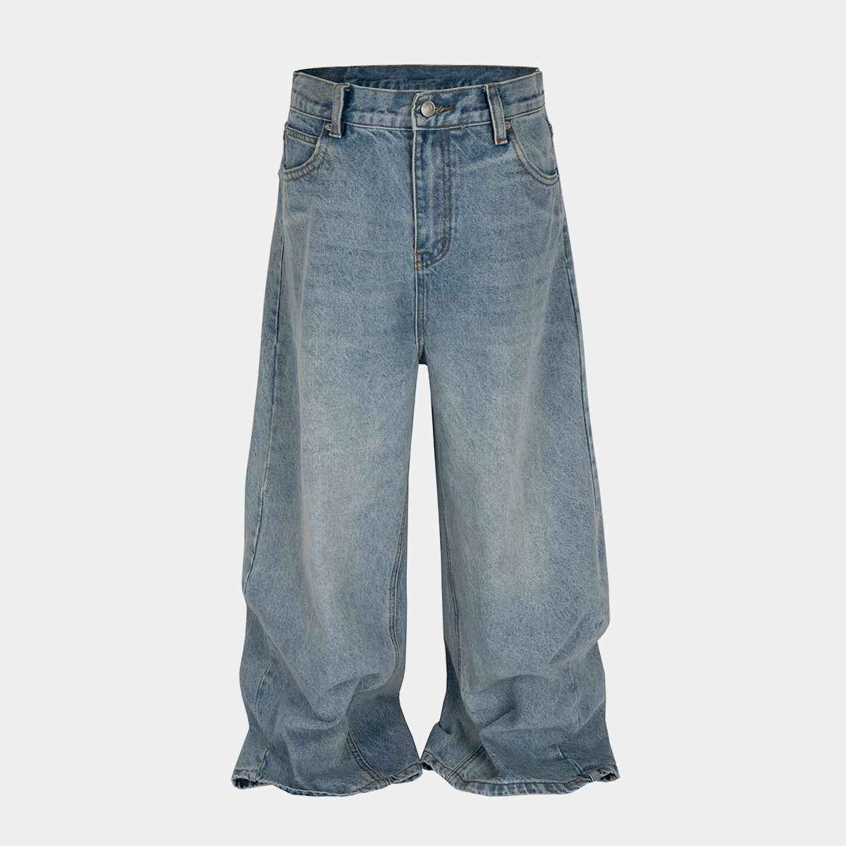 Stacked Washed Blue | Wide Jeans