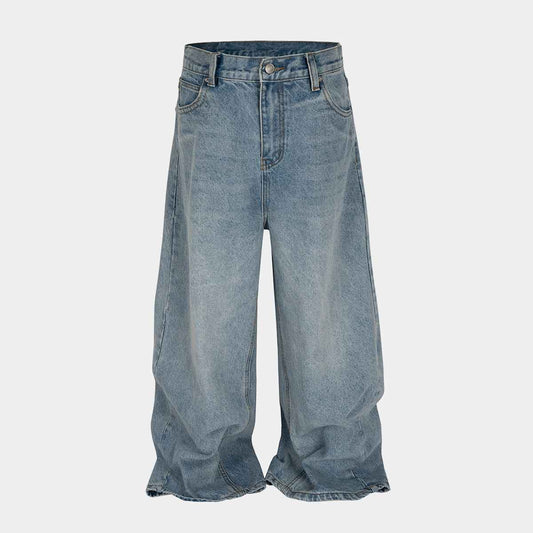 Stacked Washed Blue | Wide Jeans