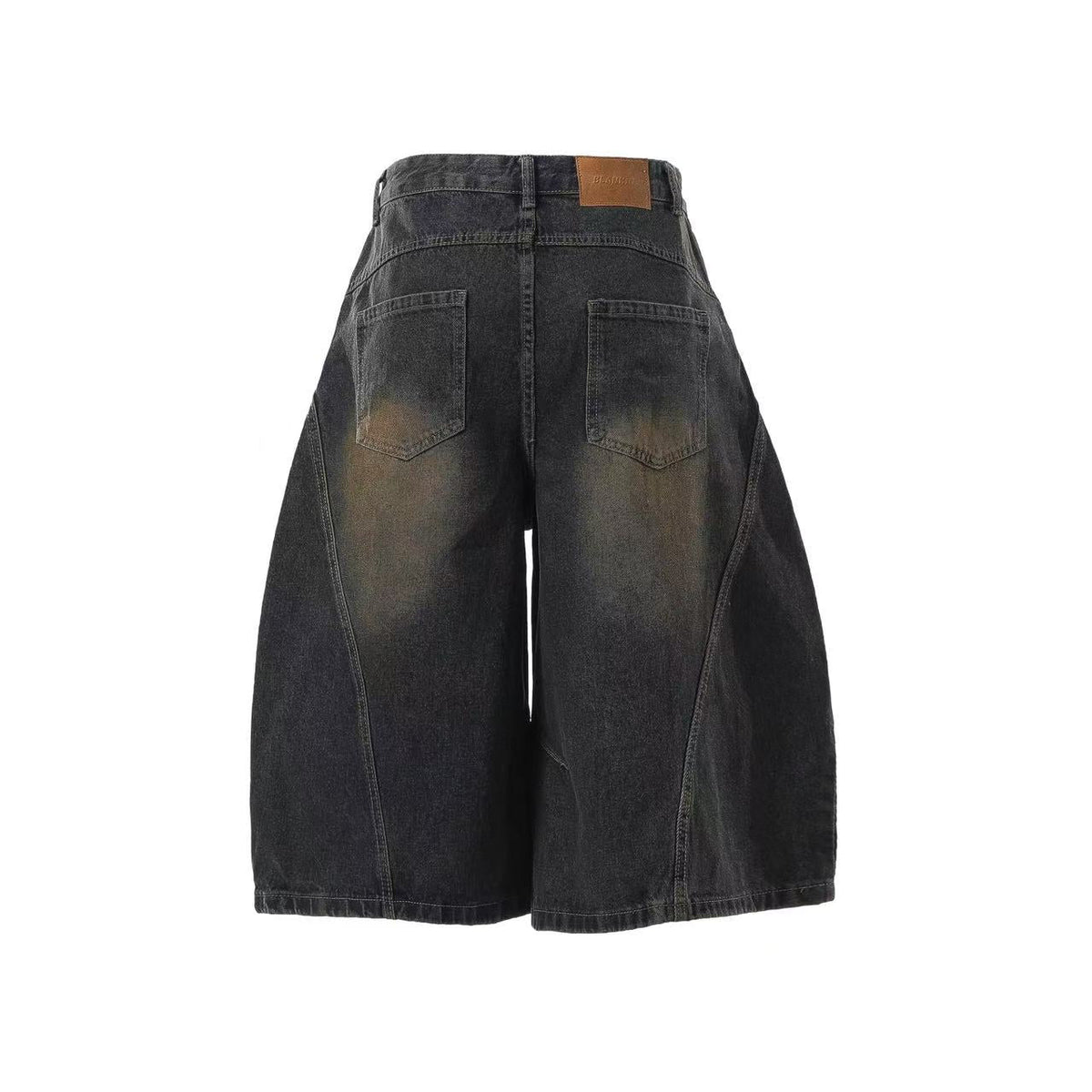 Wide-Leg  Baggy Knee-Length Jorts