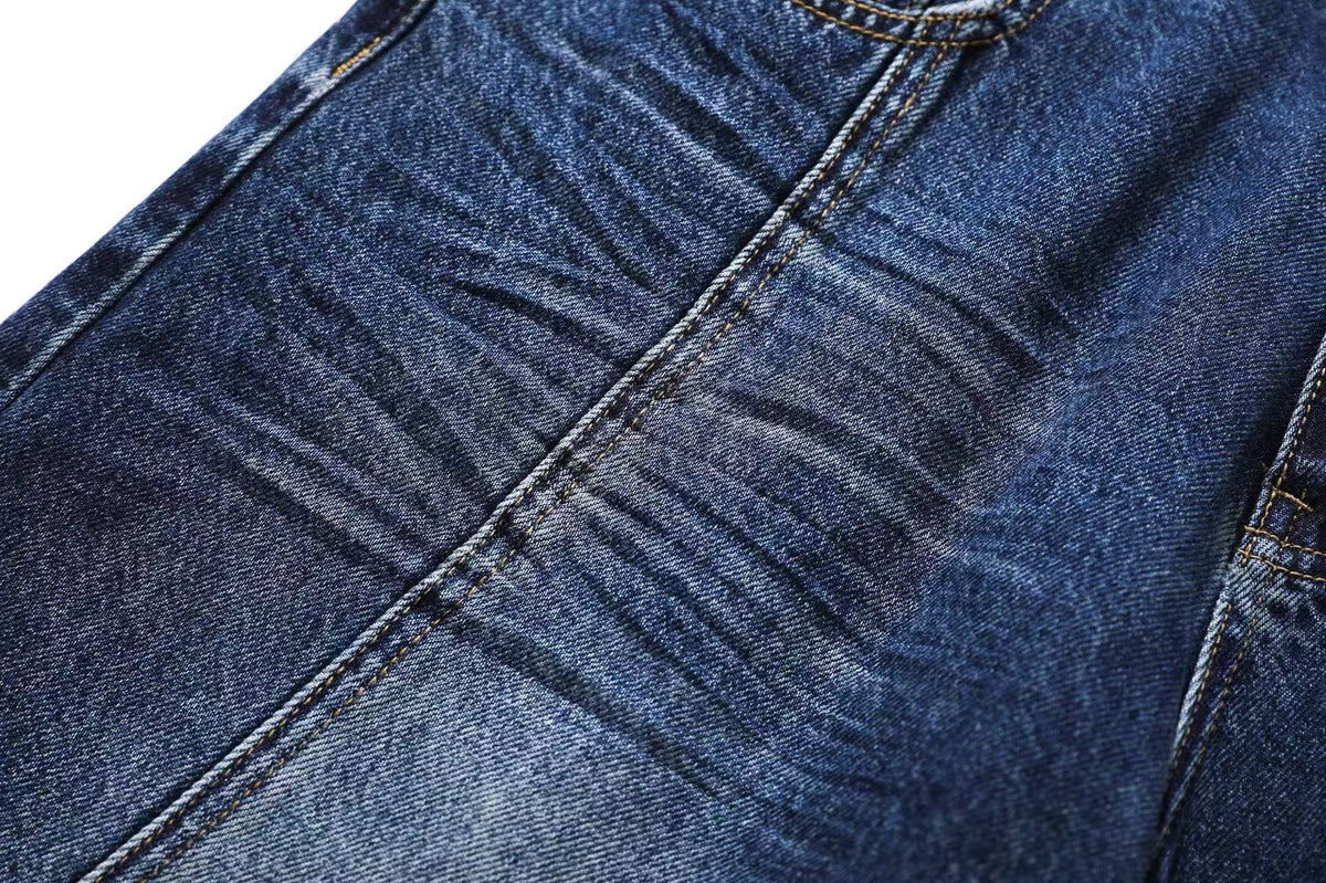 Washed Denim Knee-Length Jorts