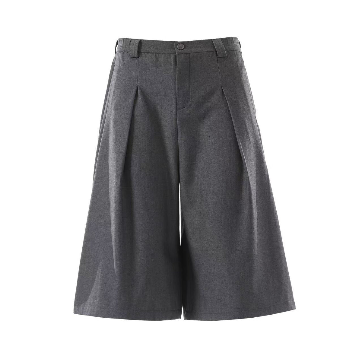 Wide-Leg Knee-Length Slacks Jorts