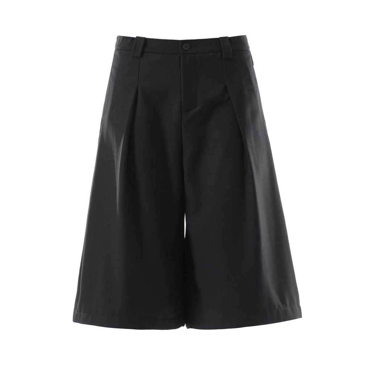 Wide-Leg Knee-Length Slacks Jorts