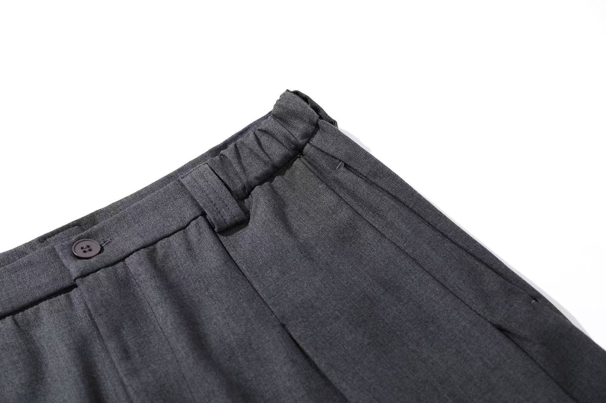 Wide-Leg Knee-Length Slacks Jorts