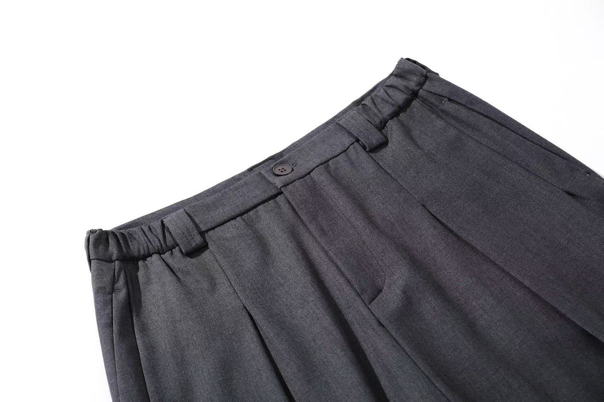 Wide-Leg Knee-Length Slacks Jorts