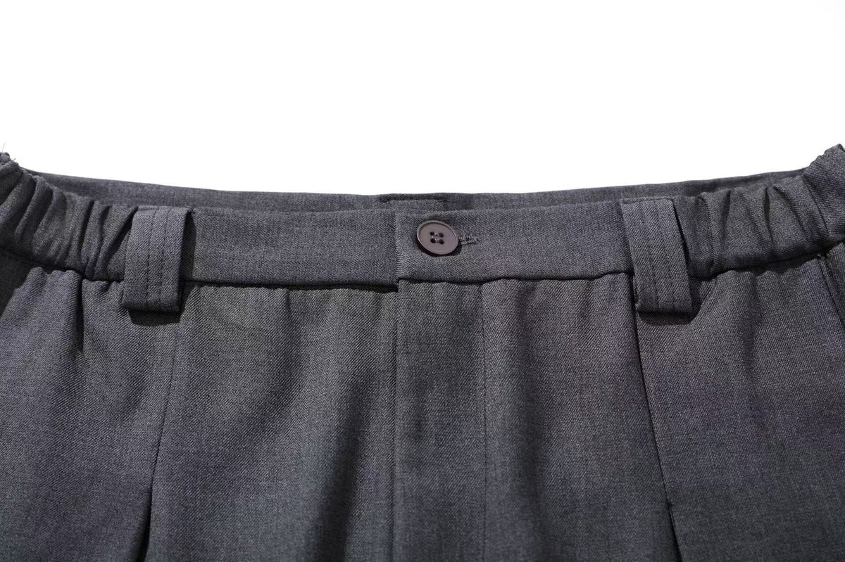 Wide-Leg Knee-Length Slacks Jorts