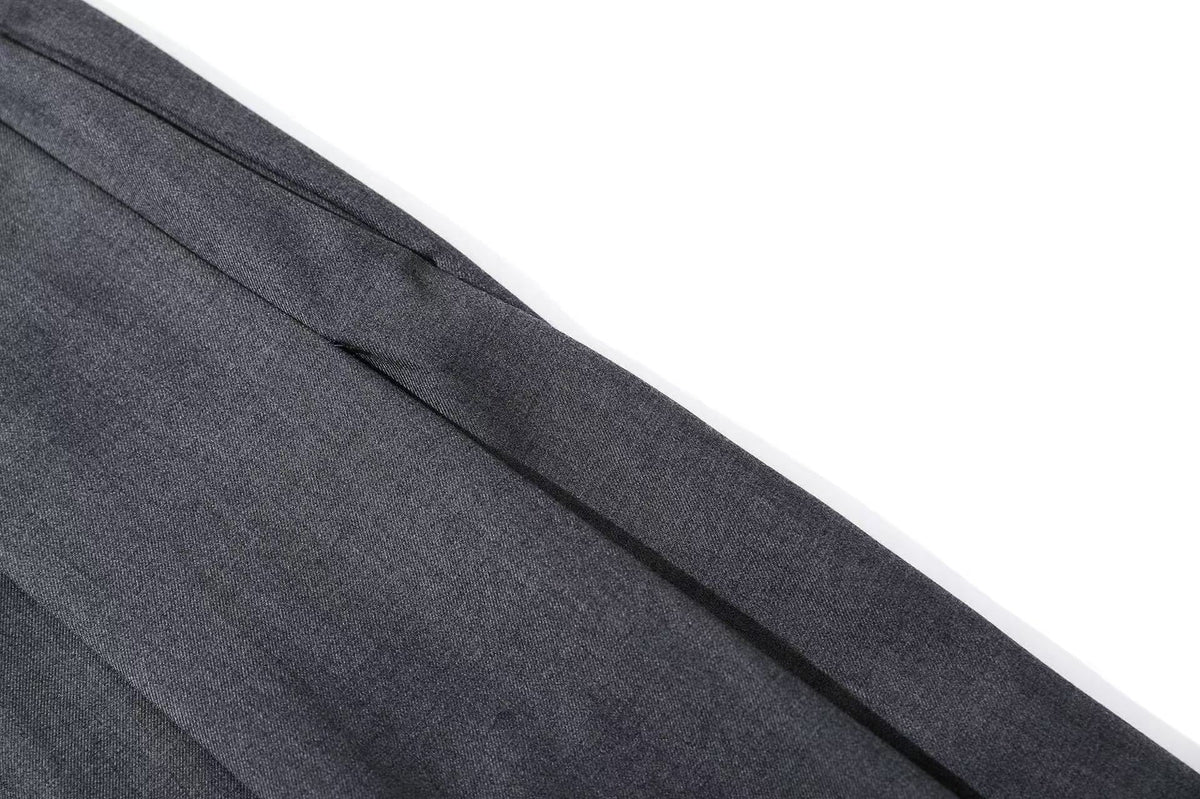 Wide-Leg Knee-Length Slacks Jorts