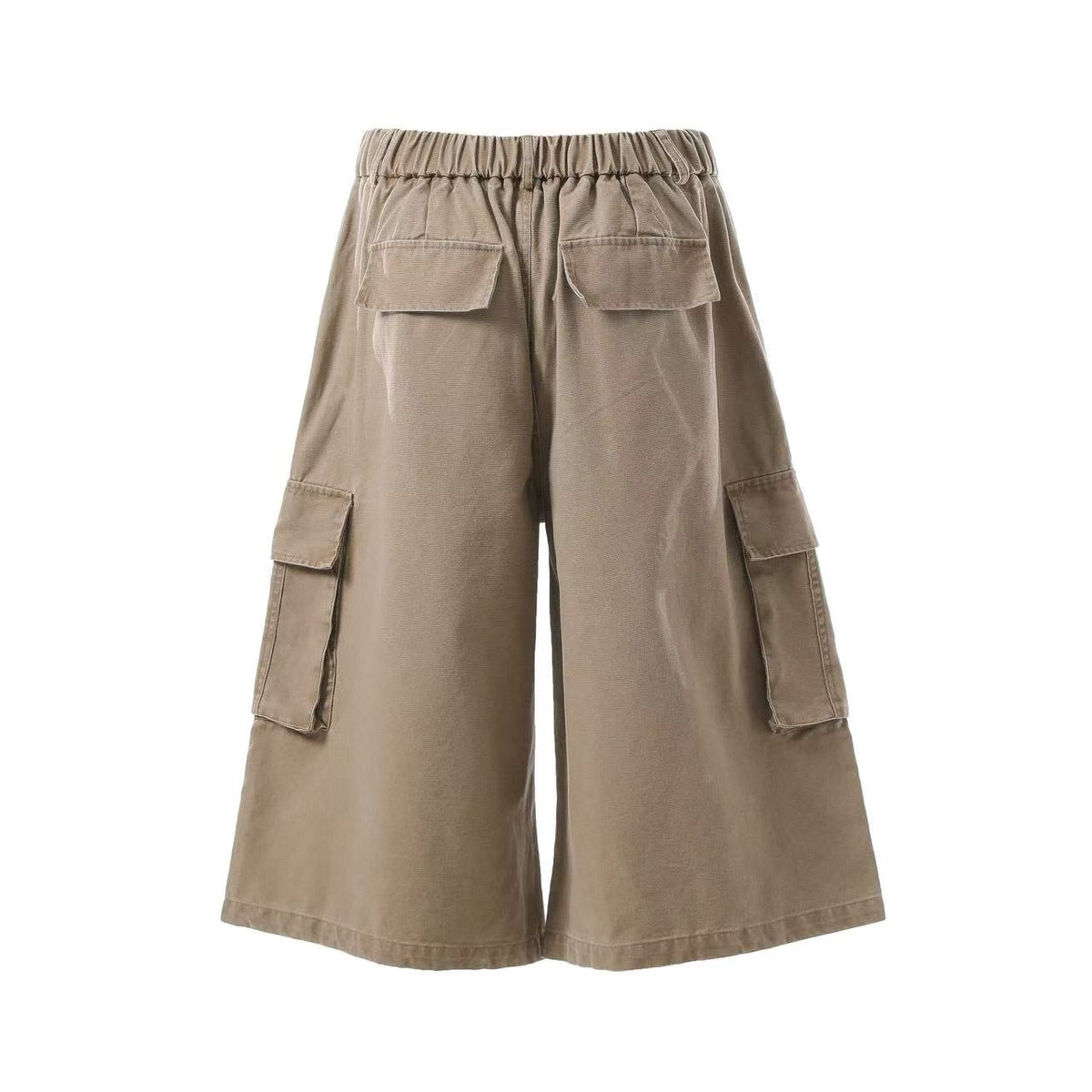 Wide-Leg Knee-Length Cargo Jorts