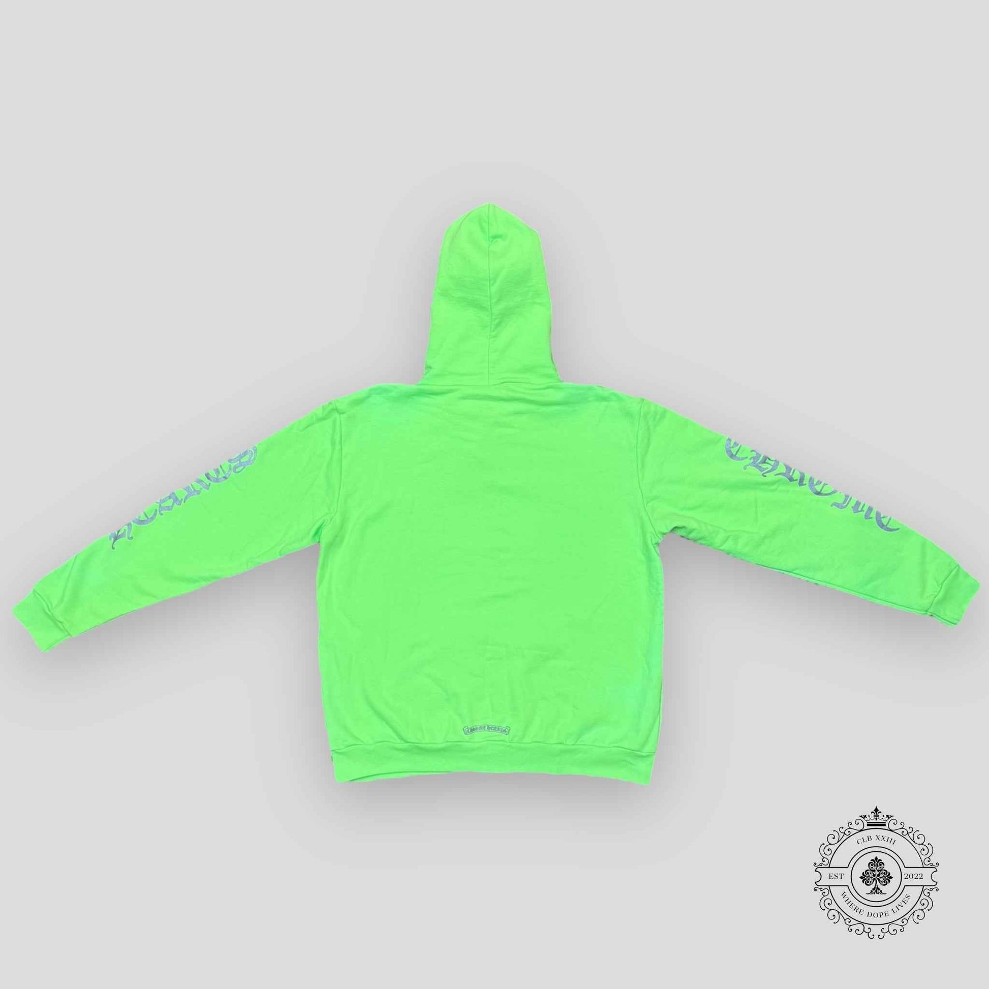Chrome Hearts Miami Exclusive Vertical Logo Hoodie in Green