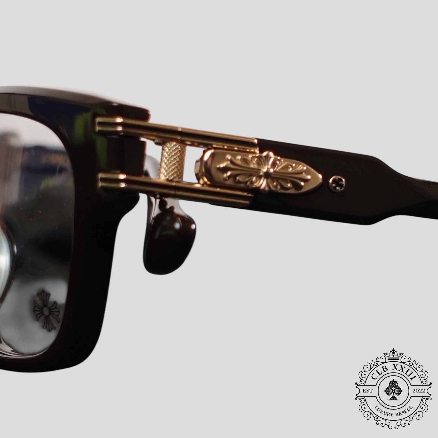 Chrome Hearts Bulge Glasses in Brown/Gold