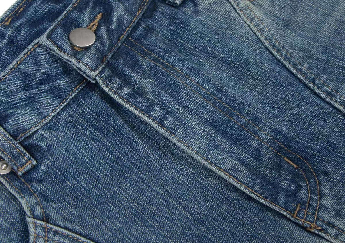 Washed Wide-Leg Baggy Jeans