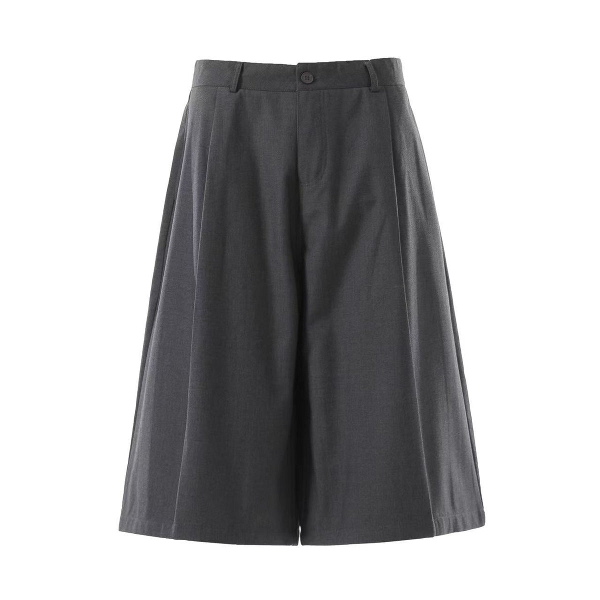 Wide-Leg Knee-Length Slacks Jorts
