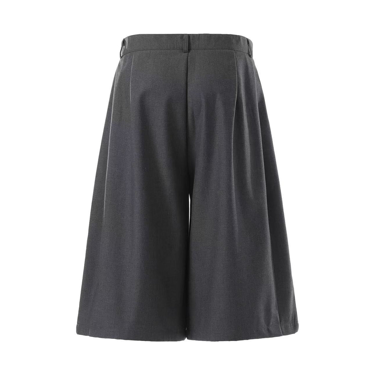Wide-Leg Knee-Length Slacks Jorts