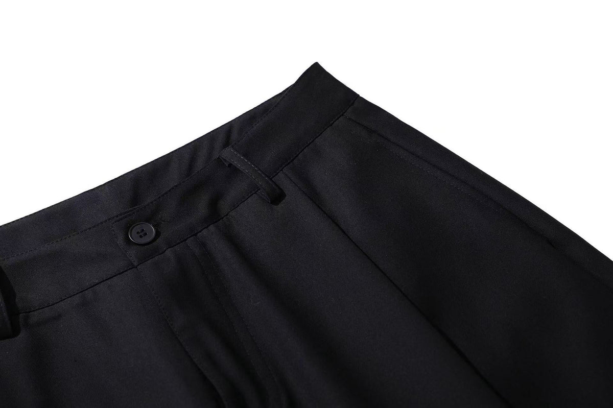 Wide-Leg Knee-Length Slacks Jorts