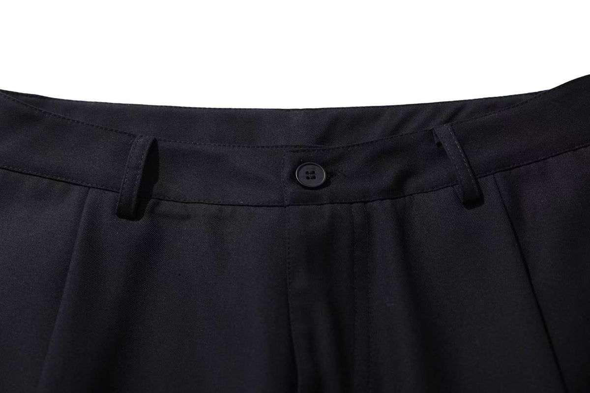 Wide-Leg Knee-Length Slacks Jorts
