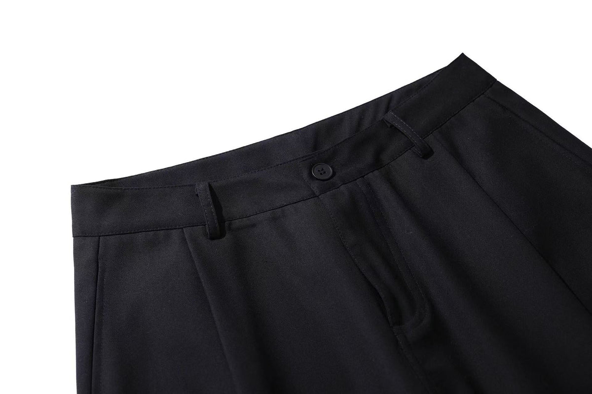 Wide-Leg Knee-Length Slacks Jorts