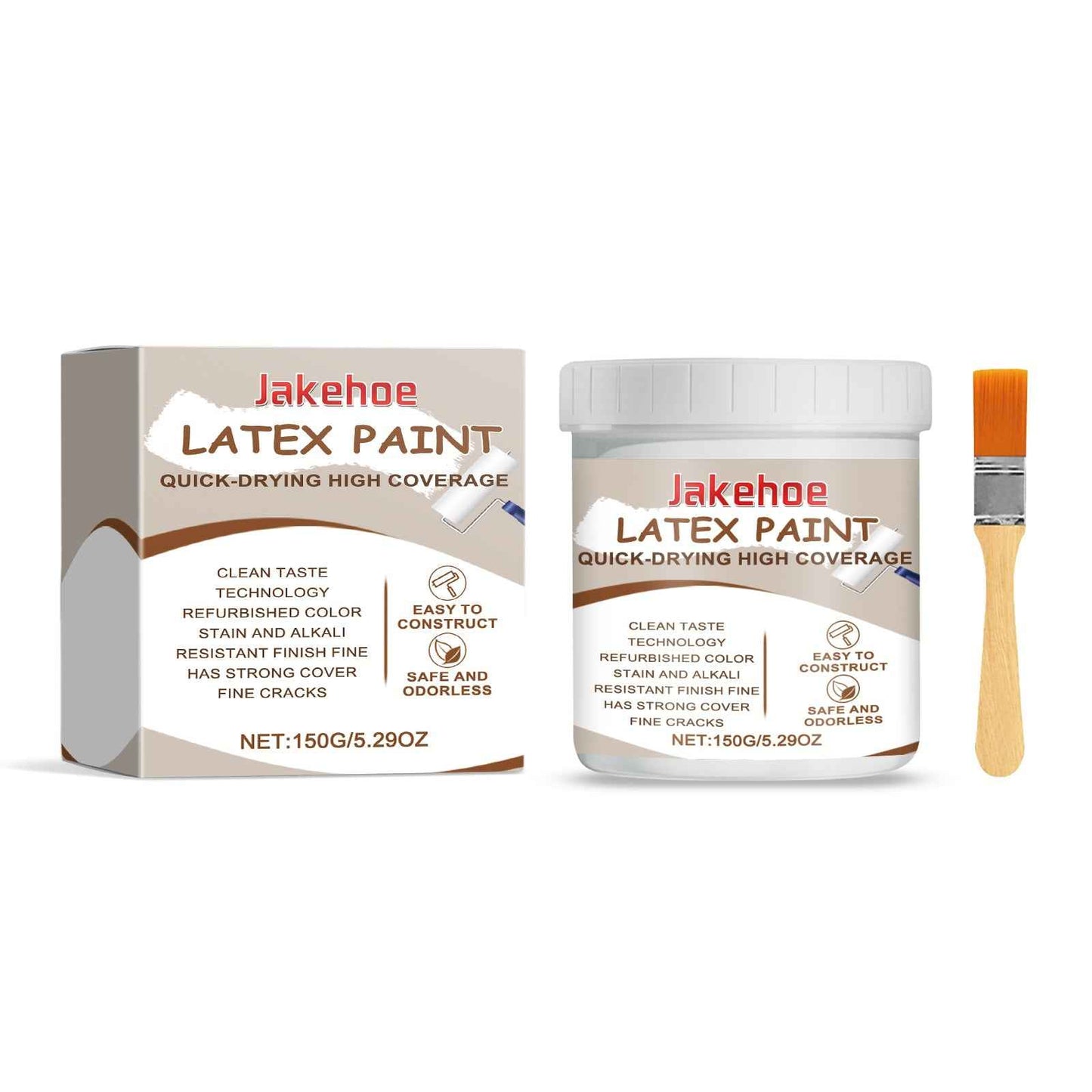 Jakehoe White Latex Paint Wall Retreader Home Cleaner Covering Stains Paint Wall Paint