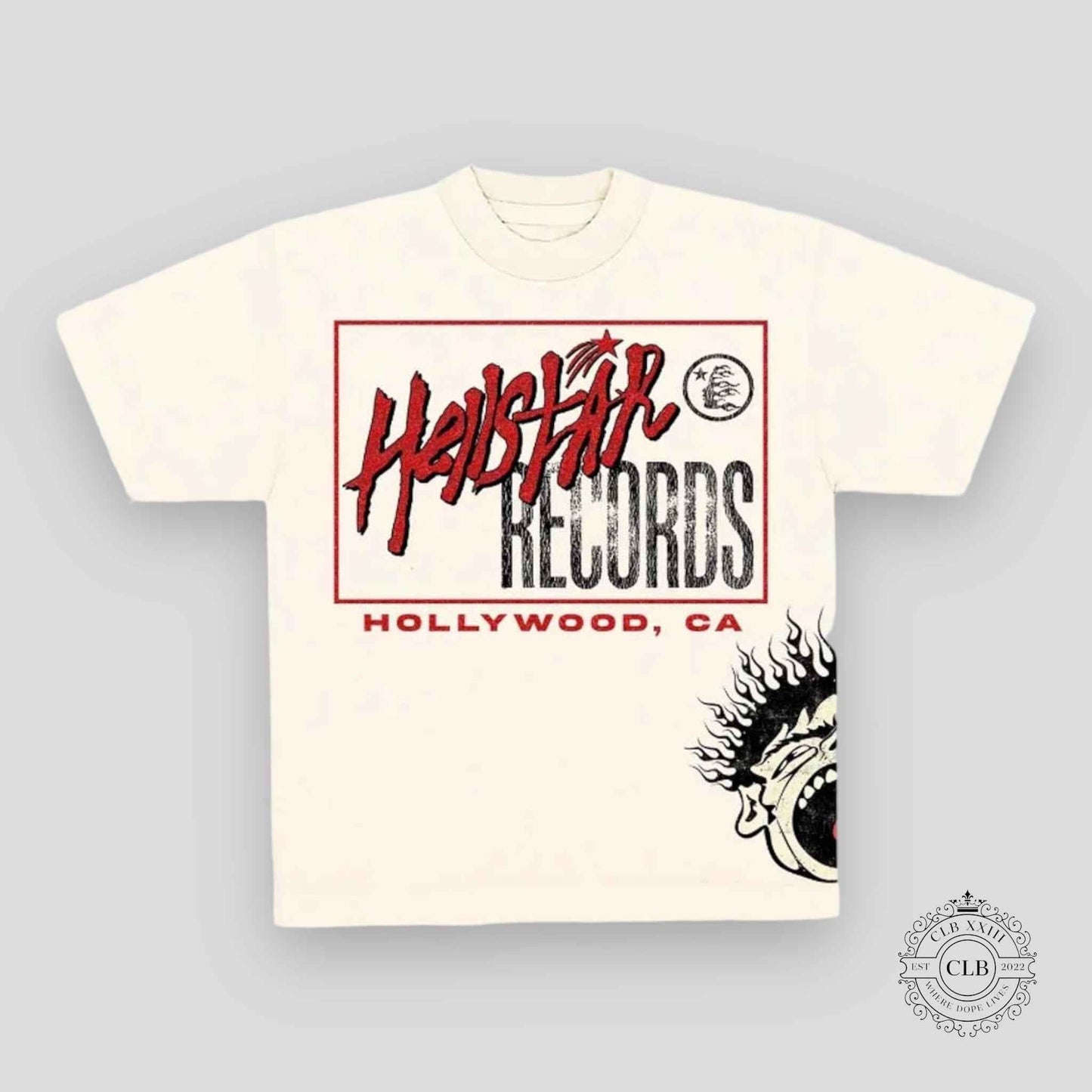 HELLSTAR RECORDS TEE - CREAM