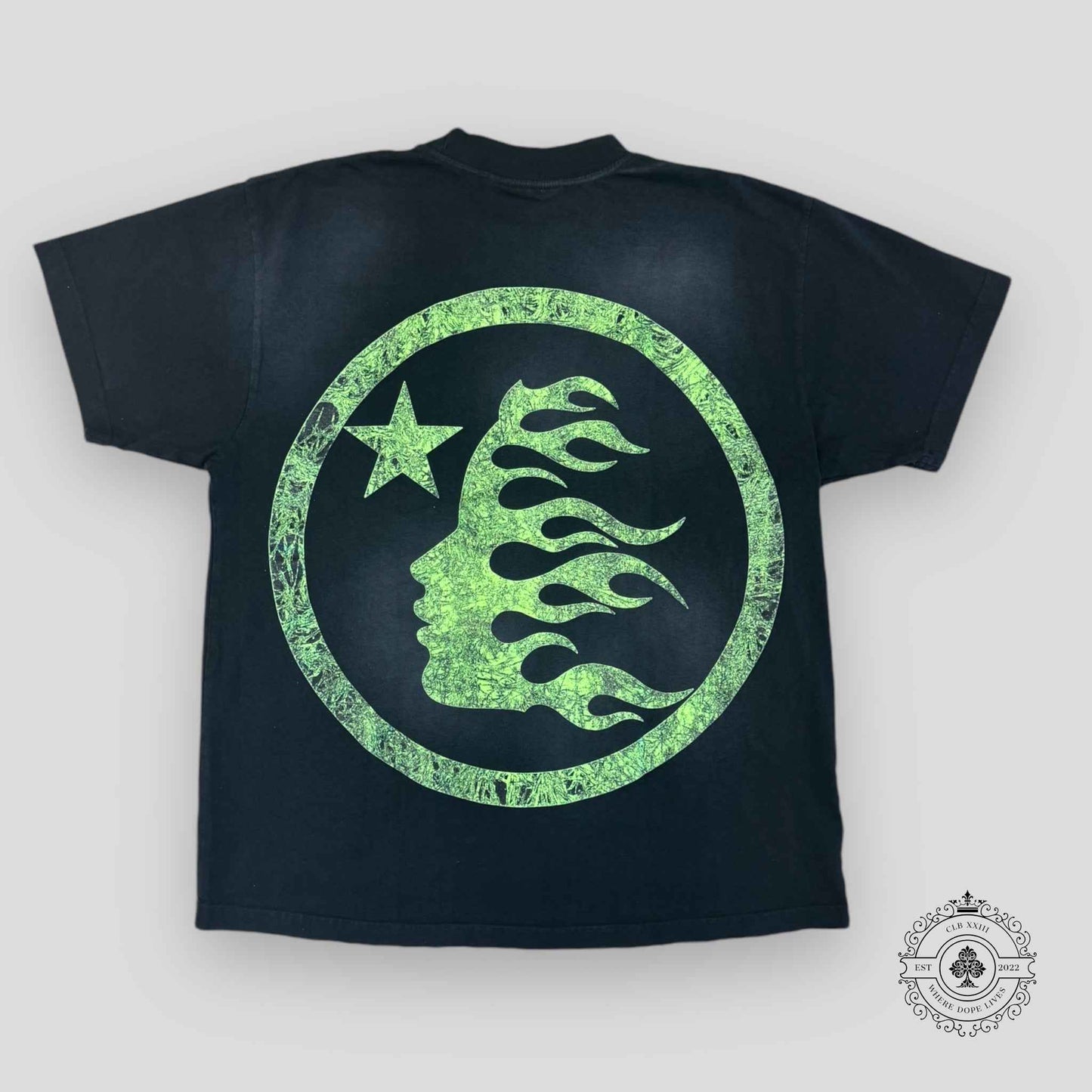 Hellstar Classic Logo Tee in Black/Green