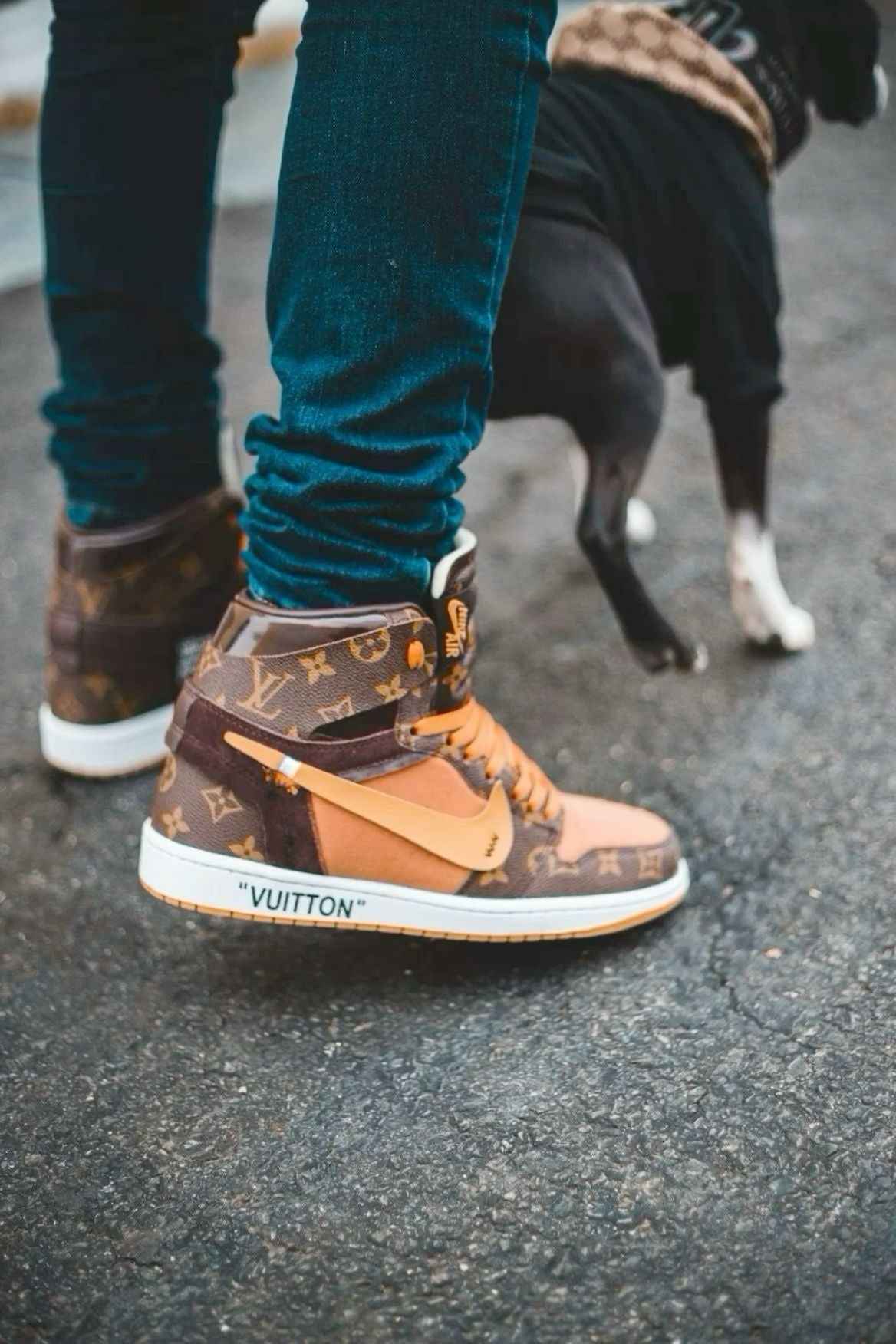 Custom Air Jordan 1 Monogram High Q  With Original Box