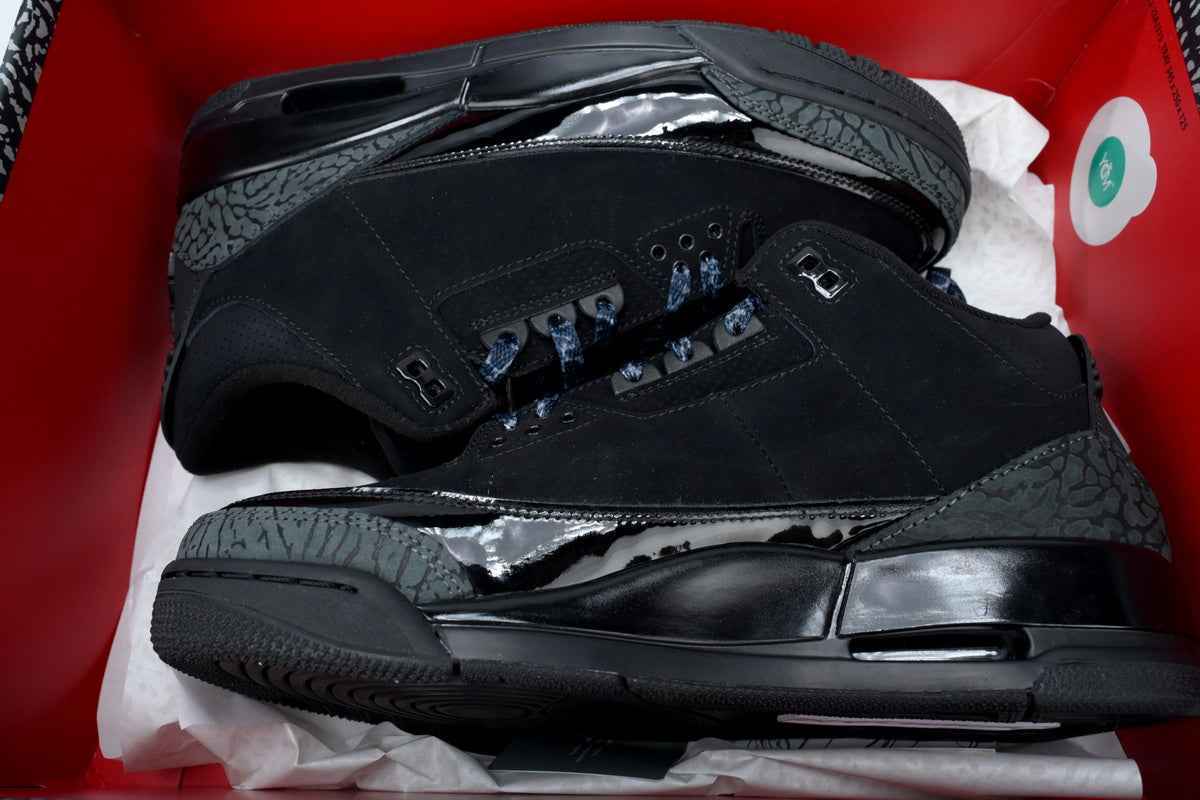 Custom Air Jordan 3 Retro 'Black Cat' CT8532-001 SneakerNational