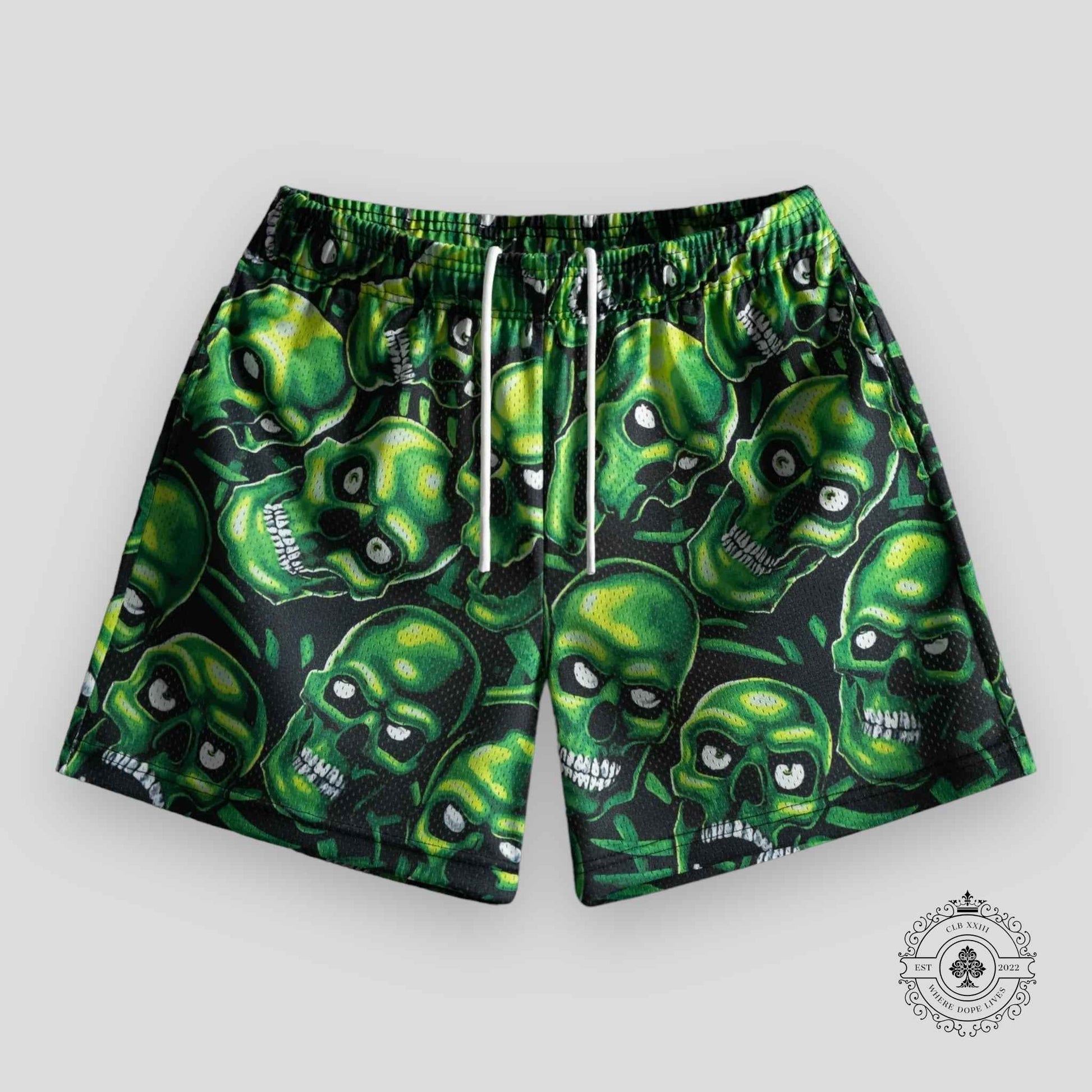 Bravest Studios Skully Shorts in Green